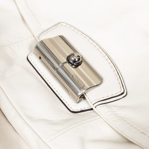 Coach Shoulder Bag Purse - Leather Cream/Beige - Picture 11 of 16